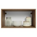 Ver imagem 4 de Armário Aéreo de Cozinha 1 Porta Basculante 60 cm Rustic/Preto Vidro Reflecta Bronze Vinil Madesa