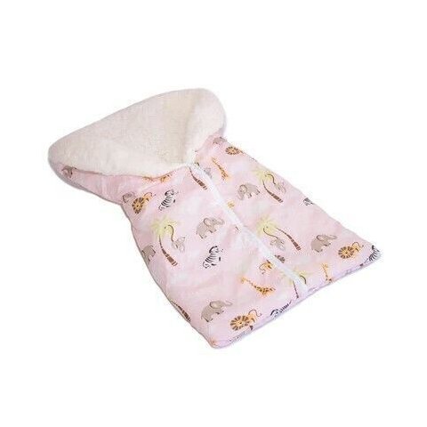 Saco de Bebê com Sherpa M - Safari Rosa