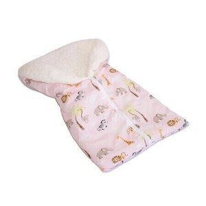Saco de Bebê com Sherpa M - Safari Rosa