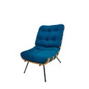 Ver imagem 1 de Poltrona Costela Suede Azul Royal