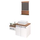 Ver imagem 1 de Conjunto Balcão C-cuba Q32 e Espelheira Legno 831 Branco Chess C-carvalho Dark Branco Chess C-nogal