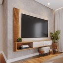 Ver imagem 3 de Mesa com Home para Tv Reno Off White Matte Freijo