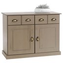 Ver imagem 1 de Balcão Aparador Buffet Madeira 2 Portas 2 Gavetas Cinza