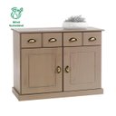 Ver imagem 5 de Balcão Aparador Buffet Madeira 2 Portas 2 Gavetas Cinza