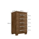 Ver imagem 7 de Kit Guarda Roupa Porto Belo 6 Portas 2 Gavetas, Cômoda 5 Gavetas Porto Belo e Multiuso Cairo Malbec