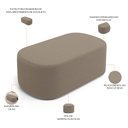 Ver imagem 4 de Puff Decorativo Orgânico para Living Quarto 100cm Doha W01 Bouclê Bege - Lyam Decor