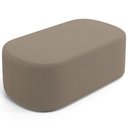 Ver imagem 1 de Puff Decorativo Orgânico para Living Quarto 100cm Doha W01 Bouclê Bege - Lyam Decor