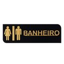 Ver imagem 1 de Placa Acrílica Sinalizadora Banheiro Unissex Feminino e Masculino