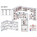 Ver imagem 3 de Armário Cozinha Modulada Completa de Canto 534cm Pequim Pop Multimóveis Mp3771 Preto