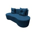 Ver imagem 5 de Sofá 2 Lugares Orgânico Curvo Madrid 150cm Bouclé Azul