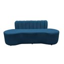 Ver imagem 4 de Sofá 2 Lugares Orgânico Curvo Madrid 150cm Bouclé Azul