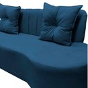 Ver mais imagens de Sofá 2 Lugares Orgânico Curvo Madrid 150cm Bouclé Azul