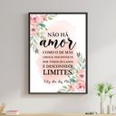 Ver imagem 1 de Quadro Decorativo Não Há Amor Como o de Mãe 24x18cm - com vidro:Madeira preta