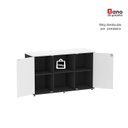 Ver mais imagens de Armário Credenza 2 Portas Pivotante P25 Preto/Branco