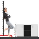 Ver imagem 6 de Armário Credenza 2 Portas Pivotante P25 Preto/Branco