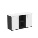 Ver imagem 3 de Armário Credenza 2 Portas Pivotante P25 Preto/Branco