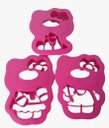 Ver imagem 1 de Kit com 3 Forminhas Rosa para Biscoito Hello Kitty Tupperware
