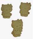 Ver imagem 4 de Kit com 3 Forminhas Rosa para Biscoito Hello Kitty Tupperware
