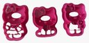 Ver imagem 3 de Kit com 3 Forminhas Rosa para Biscoito Hello Kitty Tupperware