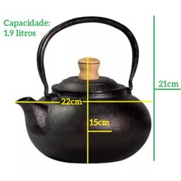 Chaleira Ferro Alça Ferro Santana 2,0 Litros - 3