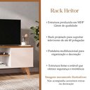 Ver imagem 2 de Rack Bancada para TV Heitor Home Sala Moderna com 1 Porta e Design Funcional - Off/Naturale