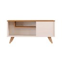 Ver imagem 3 de Rack Bancada para TV Heitor Home Sala Moderna com 1 Porta e Design Funcional - Off/Naturale