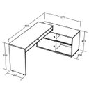 Ver mais imagens de Mesa Escrivaninha 2 Portas de Correr em L Alex Olmo/branco