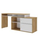Ver imagem 2 de Mesa Escrivaninha 2 Portas de Correr em L Alex Olmo/branco