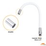 Tubo Articulado Silicone Branco Arejador Em Latão Cromado - 3
