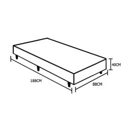 Cama Box Solteiro Ortobello Móveis Sintético Branco 40x88x188 - 4