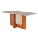 Ver imagem 4 de Sala de Jantar Mesa Louise 1,80 com 6 Cadeiras Fernanda Wood Cinamomo/off/mad/nude Cimol Mesa Louise