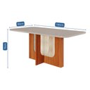 Ver mais imagens de Sala de Jantar Mesa Louise 1,80 com 6 Cadeiras Fernanda Wood Cinamomo/off/mad/nude Cimol Mesa Louise