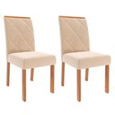 Ver imagem 5 de Sala de Jantar Mesa Louise 1,80 com 6 Cadeiras Fernanda Wood Cinamomo/off/mad/nude Cimol Mesa Louise