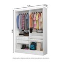 Ver imagem 3 de Closet Casal Dubai 2 Gavetas Carioca Móveis