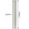 Barra Roscada Zincada Unc Ciser 5/16 X 1mt - 3