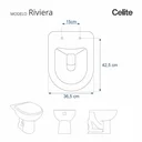 Ver imagem 3 de Assento Sanitário Laqueado Soft Close Riviera Pergamon Bege Claro para vaso Celite