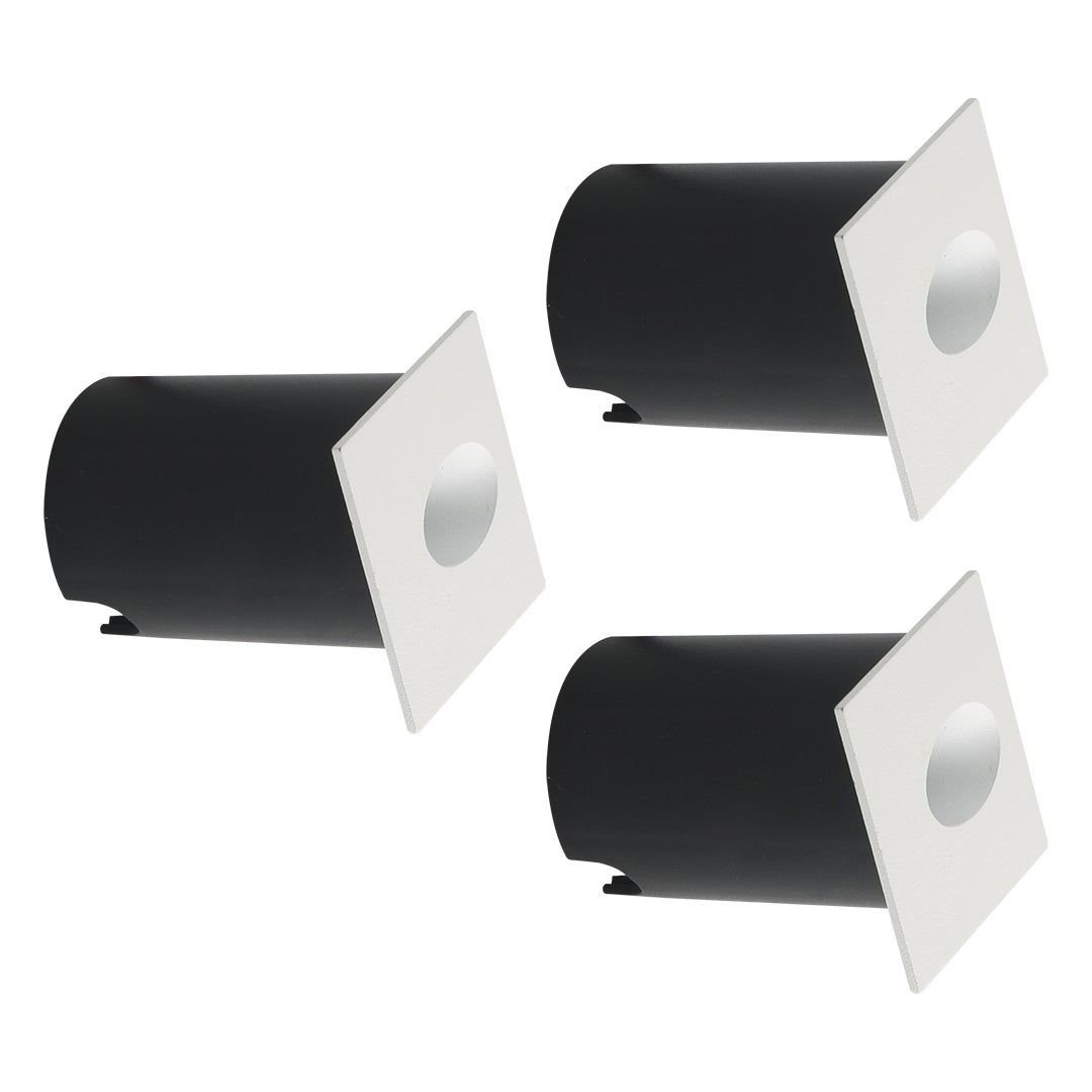 Kit 3 Arandela Balizador Slim 2w 3000k Branco Ip65 - 1