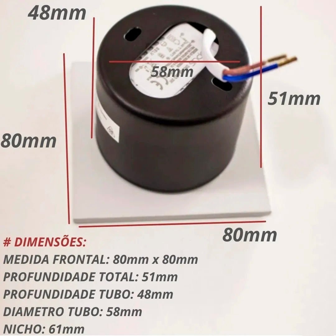 Kit 3 Arandela Balizador Slim 2w 3000k Branco Ip65 - 3
