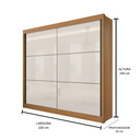 Ver imagem 4 de Guarda Roupa Mdf Cancun 2 Portas de Correr Cinamomo Off Whit