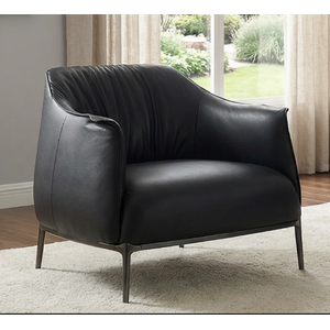 Poltrona Archibald Couro Legitimo Alto Padrão:450