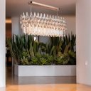 Ver imagem 2 de Lustre Clássico Nova Deli em Metal e Cristal para Sala de Jantar e Ambientes Modernos - 38x120x32cm