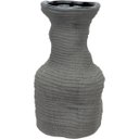 Ver imagem 1 de Vaso Decorativo Enfeite Planta Aparador Cerâmica 28x15x15cm Cinza