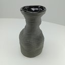 Ver imagem 2 de Vaso Decorativo Enfeite Planta Aparador Cerâmica 28x15x15cm Cinza