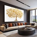 Ver imagem 1 de Quadro Arvore da Riqueza: Moldura Canaleta Preta/ 100x50