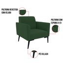 Ver imagem 5 de Poltrona Pés Villach Marisa Veludo Verde D03 - D'Rossi