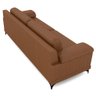 Sofá Living 3 lugares 212cm Agostino Pés Design em Ferro Couro Caramelo Manchado G52 - Gran Belo - 7