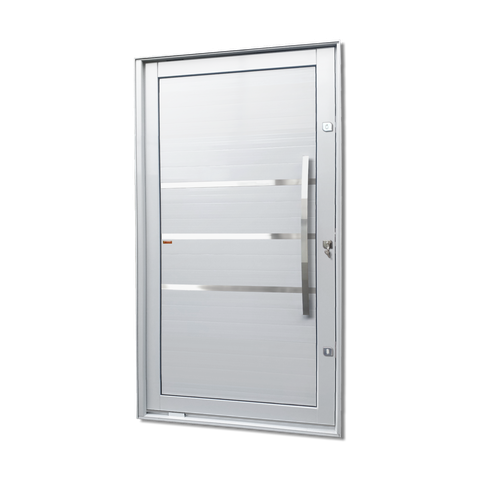 Porta Pivotante Alumínio Lambril Evolution c/Pux.D.Elite Branco 216x150 Brimak