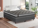 Ver imagem 1 de Conjunto Cama Box Espuma Miami Cinza King 193x203x62