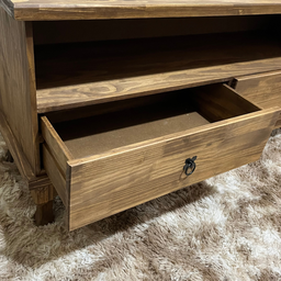 Rack para Tv de Madeira com 2 Gavetas - Steam:marrom - 5