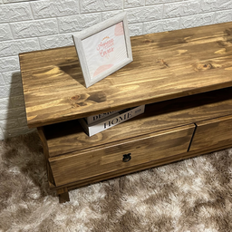 Rack para Tv de Madeira com 2 Gavetas - Steam:marrom - 4